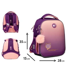 Рюкзак школьный каркасный YES Happy Kitty H-100 купить в интернет магазине подарков ПраздникШоп
