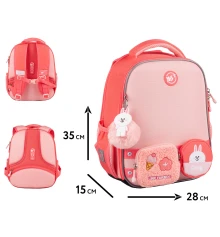 Рюкзак школьный каркасный YES Line Friends Pretty Cony H-100 купить в интернет магазине подарков ПраздникШоп