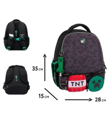 Рюкзак школьный каркасный YES Minecraft World H-100 купить в интернет магазине подарков ПраздникШоп