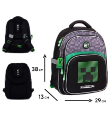 Рюкзак школьный полукаркасный YES Minecraft World S-91 купить в интернет магазине подарков ПраздникШоп