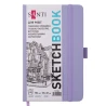 Скетчбук SANTI для графики 13х21см 80 л. твердая обложка PU 110г/м2 фиолетовый