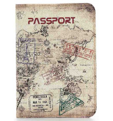 Кожаная обложка на паспорт путешественника купить в интернет магазине подарков ПраздникШоп