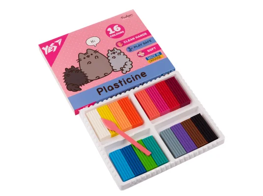 Пластилин Yes Pusheen 16 цветов 320 г купить в интернет магазине подарков ПраздникШоп