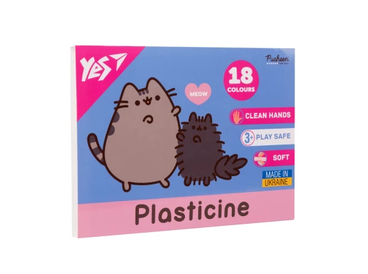 Пластилин Yes Pusheen 18 цветов 360 г купить в интернет магазине подарков ПраздникШоп