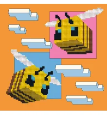 Картина по номерам с алмазной мозаикой SANTI Майнкрафт Пчелки 25х25 см купить в интернет магазине подарков ПраздникШоп