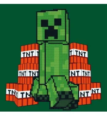 Картина по номерам с алмазной мозаикой SANTI Майнкрафт Крипер и взрывчатка 25х25 см купить в интернет магазине подарков ПраздникШоп