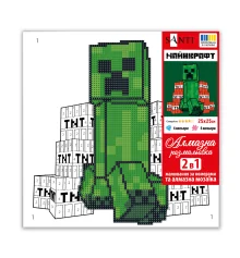 Картина по номерам с алмазной мозаикой SANTI Майнкрафт Крипер и взрывчатка 25х25 см купить в интернет магазине подарков ПраздникШоп