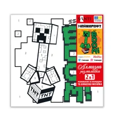 Картина по номерам с алмазной мозаикой SANTI Майнкрафт Крипер БУУМ! 25х25 см купить в интернет магазине подарков ПраздникШоп