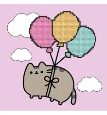 Картина по номерам с алмазной мозаикой SANTI Пушин Полет на воздушных шариках 25х25 см купить в интернет магазине подарков ПраздникШоп