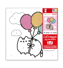 Картина по номерам с алмазной мозаикой SANTI Пушин Полет на воздушных шариках 25х25 см купить в интернет магазине подарков ПраздникШоп