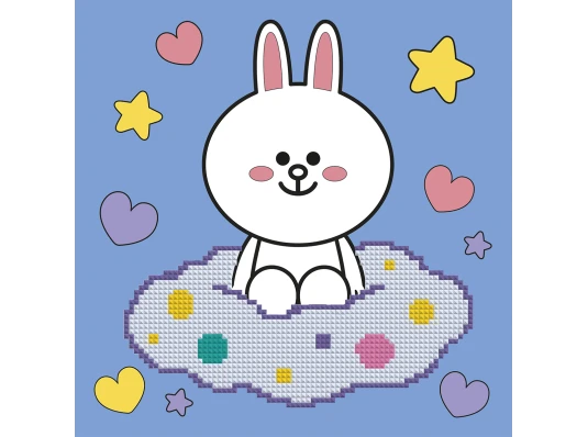 Картина по номерам с алмазной мозаикой SANTI Лайн Фрэндс Кони на облачке 25х25 см купить в интернет магазине подарков ПраздникШоп