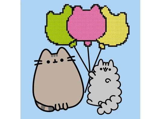 Картина по номерам с алмазной мозаикой SANTI Пушин Друзья и воздушные шарики 25х25 см купить в интернет магазине подарков ПраздникШоп