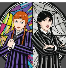 Картина по номерам с алмазной мозаикой SANTI Уэнсдэй и Агнес 40х40 см купить в интернет магазине подарков ПраздникШоп