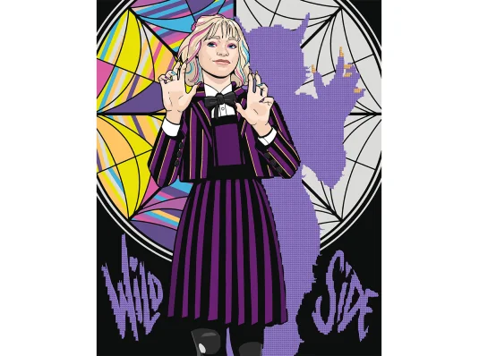 Картина по номерам с алмазной мозаикой SANTI Уэнсдэй Две стороны Энид Синклер 40х50 см купить в интернет магазине подарков ПраздникШоп