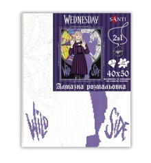 Картина по номерам с алмазной мозаикой SANTI Уэнсдэй Две стороны Энид Синклер 40х50 см купить в интернет магазине подарков ПраздникШоп