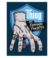 Картина по номерам с алмазной мозаикой SANTI Уэнсдэй Вещь лучший друг 30х40 см купить в интернет магазине подарков ПраздникШоп