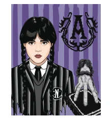 Картина по номерам с алмазной мозаикой SANTI Уэнздей Готический дуэт 40х50 см купить в интернет магазине подарков ПраздникШоп