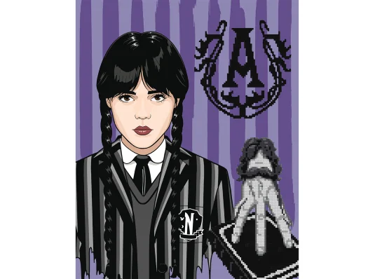 Картина по номерам с алмазной мозаикой SANTI Уэнздей Готический дуэт 40х50 см купить в интернет магазине подарков ПраздникШоп