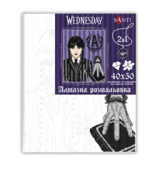 Картина по номерам с алмазной мозаикой SANTI Уэнздей Готический дуэт 40х50 см купить в интернет магазине подарков ПраздникШоп