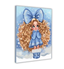 Картина по номерам с алмазной мозаикой SANTI Девочка с бантом купить в интернет магазине подарков ПраздникШоп