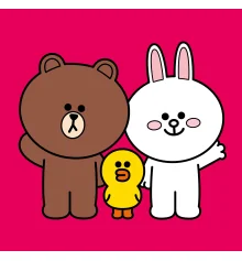 Картина по номерам SANTI Лайн Френдс Браун Салли и Кони 25*25см цветной холст купить в интернет магазине подарков ПраздникШоп