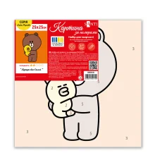 Картина по номерам SANTI Лайн Фрэндс Браун и Салли 25*25см цветной холст купить в интернет магазине подарков ПраздникШоп