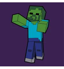 Картина по номерам SANTI Майнкрафт Зомби 25*25см цветной холст купить в интернет магазине подарков ПраздникШоп