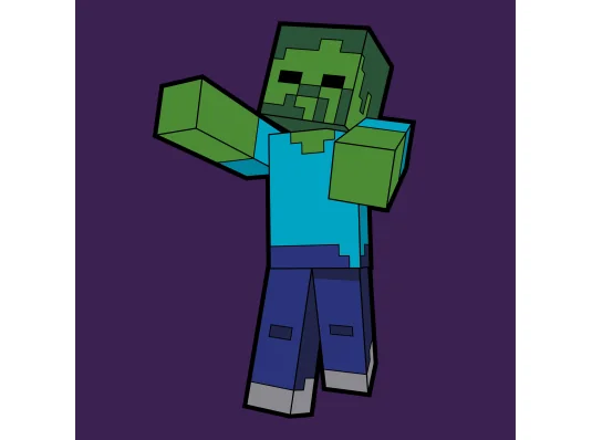 Картина по номерам SANTI Майнкрафт Зомби 25*25см цветной холст купить в интернет магазине подарков ПраздникШоп