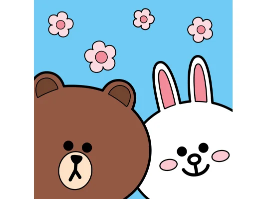 Картина по номерам SANTI Лайн Френдс Браун и Кони 25*25см цветной холст купить в интернет магазине подарков ПраздникШоп