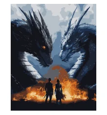 Картина по номерам SANTI 4 крыло Всадники драконов 40х50 см купить в интернет магазине подарков ПраздникШоп