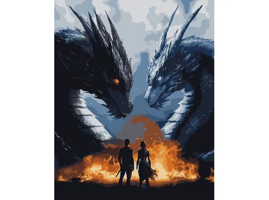 Картина по номерам SANTI 4 крыло Всадники драконов 40х50 см купить в интернет магазине подарков ПраздникШоп