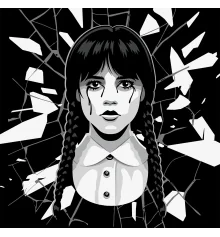 Картина по номерам SANTI Уэнсдэй Дар 40х40см LED подсветка купить в интернет магазине подарков ПраздникШоп