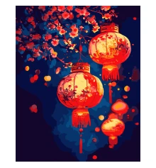 Картина по номерам SANTI Японские фонарики купить в интернет магазине подарков ПраздникШоп