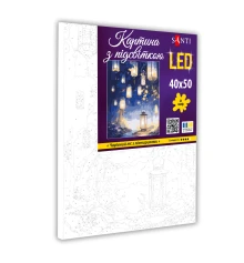 Картина по номерам SANTI Волшебный лес с фонариками купить в интернет магазине подарков ПраздникШоп