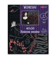 Алмазная мозаика ТМ SANTI Уэнсдей Загадочная Мортиша 40х50 см на подрамнике купить в интернет магазине подарков ПраздникШоп