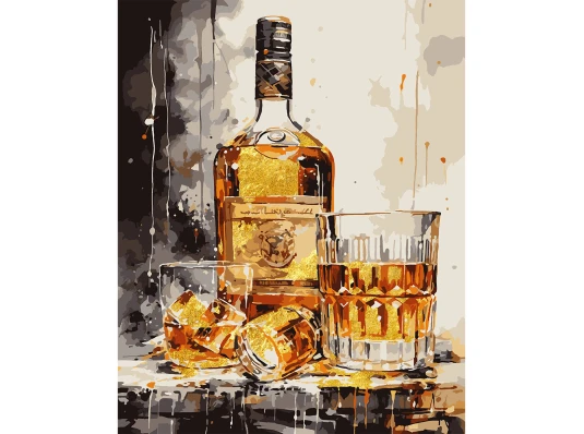 Картина по номерам SANTI Виски со льдом купить в интернет магазине подарков ПраздникШоп