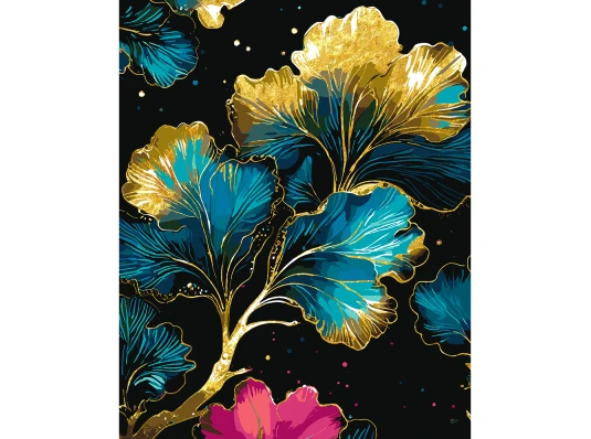 Картина по номерам SANTI Золотые лепестки купить в интернет магазине подарков ПраздникШоп