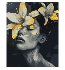 Картина по номерам SANTI Девушка с лилиями купить в интернет магазине подарков ПраздникШоп