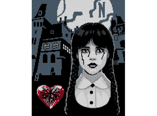 Алмазная мозаика SANTI Уэнсдэй Секреты Невермора 40х50 см на подрамнике купить в интернет магазине подарков ПраздникШоп