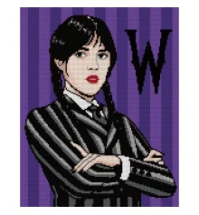 Алмазная мозаика ТМ SANTI Уэнсдэй Аддамс 40х50 см на подрамнике купить в интернет магазине подарков ПраздникШоп