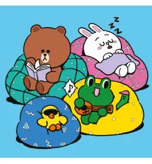 Картина по номерам SANTI Лайн Френдс Браун Салли Кони и Леонард на отдыхе 25х25см купить в интернет магазине подарков ПраздникШоп