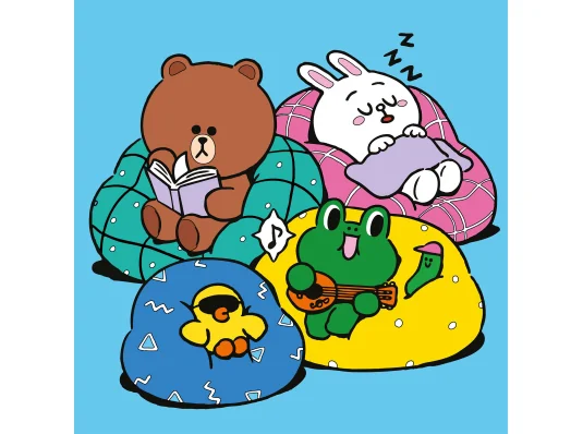 Картина по номерам SANTI Лайн Френдс Браун Салли Кони и Леонард на отдыхе 25х25см купить в интернет магазине подарков ПраздникШоп