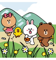 Картина по номерам SANTI Лайн Фрэндс Путешествие Чоко Салли Кони и Брауна 25х25см купить в интернет магазине подарков ПраздникШоп