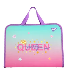 Папка-портфель Yes Glamour FC на молнии с тканевыми ручками купить в интернет магазине подарков ПраздникШоп