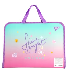 Папка-портфель Yes Glamour FC на молнии с тканевыми ручками купить в интернет магазине подарков ПраздникШоп