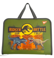 Папка-портфель Yes FC на молнии с тканевыми ручками JURASSIC WORLD купить в интернет магазине подарков ПраздникШоп