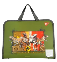 Папка-портфель Yes FC на молнии с тканевыми ручками JURASSIC WORLD купить в интернет магазине подарков ПраздникШоп