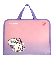 Папка-портфель Yes Line Friends FC на молнии с тканевыми ручками купить в интернет магазине подарков ПраздникШоп