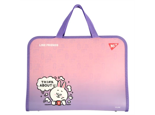 Папка-портфель Yes Line Friends FC на молнии с тканевыми ручками купить в интернет магазине подарков ПраздникШоп