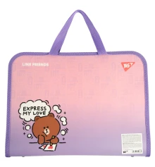 Папка-портфель Yes Line Friends FC на молнии с тканевыми ручками купить в интернет магазине подарков ПраздникШоп